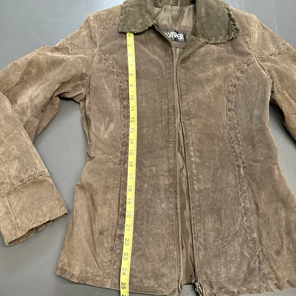 Kasper Women's  Leather Jacket Size Small Cottagecore‎ Hippie Boho
